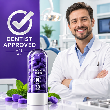 Purple Teeth Brightening Tablets