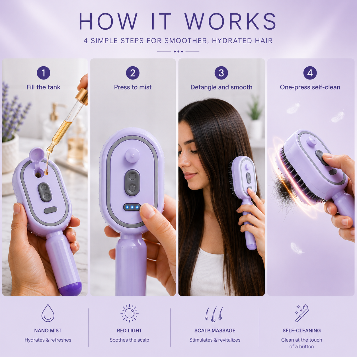 MistLuxe™ Hair Brush