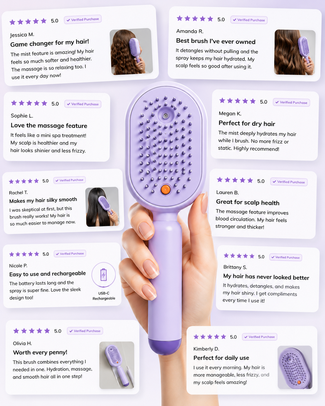 MistLuxe™ Hair Brush